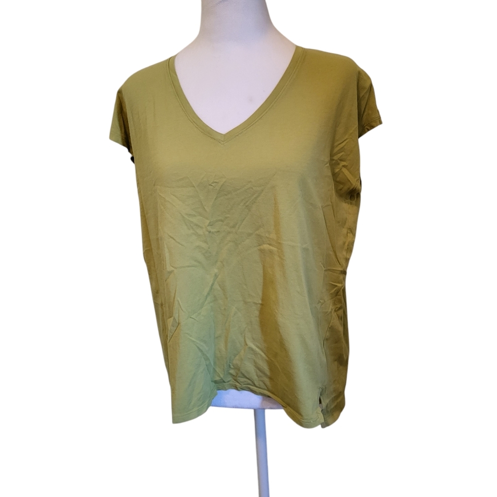 Eileen Fisher Short Sleeve Tee Green sz S
